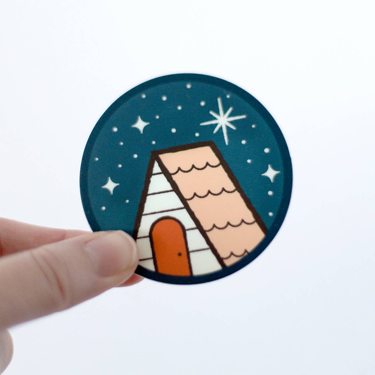 Cabin under the stars Sticker