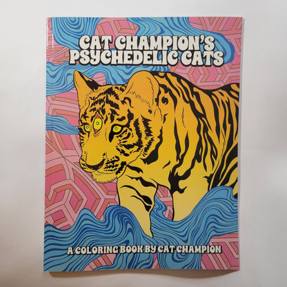 Psychedelic Cats Coloring Book