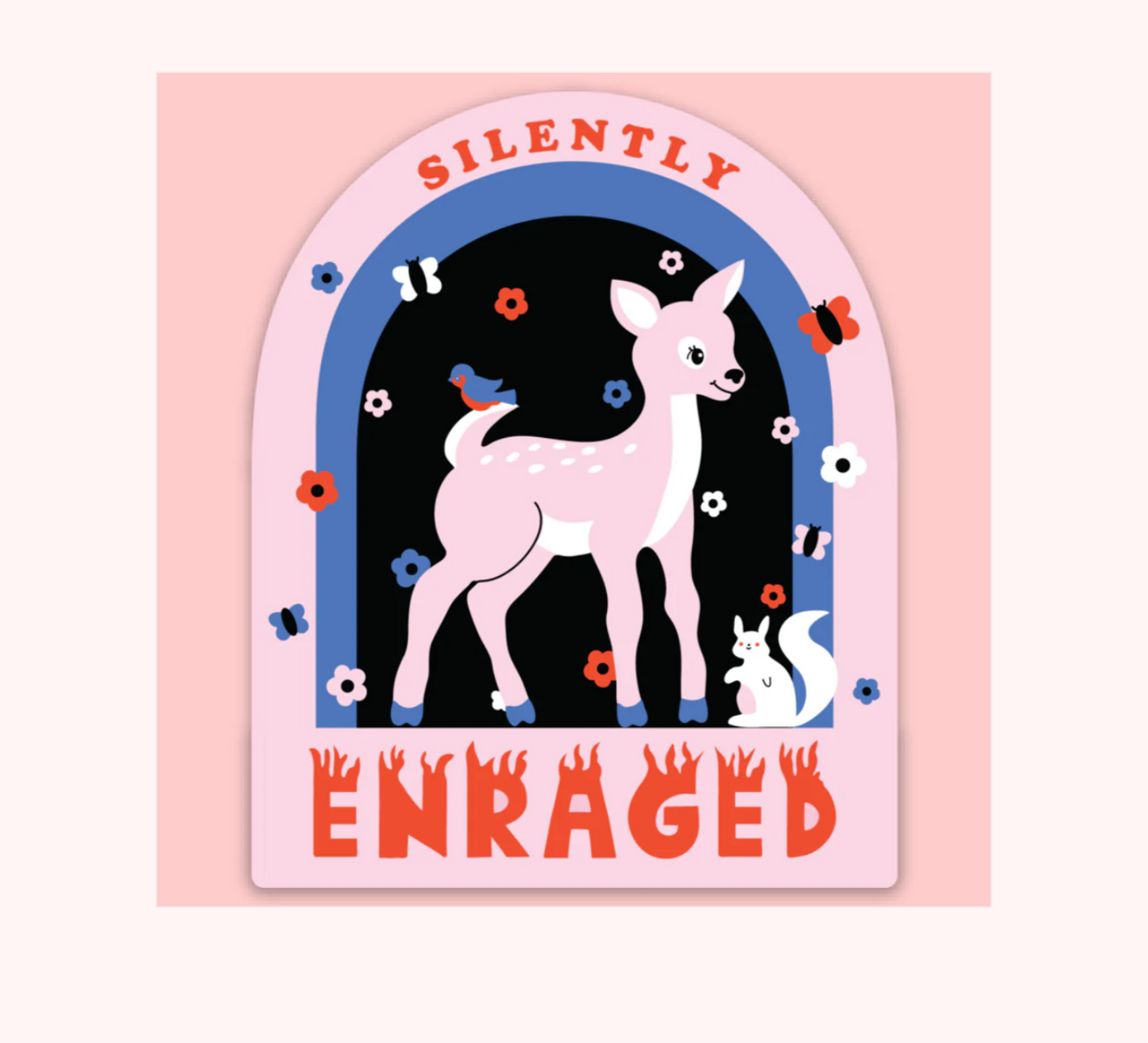 Silently Enraged Vinyl Sticker