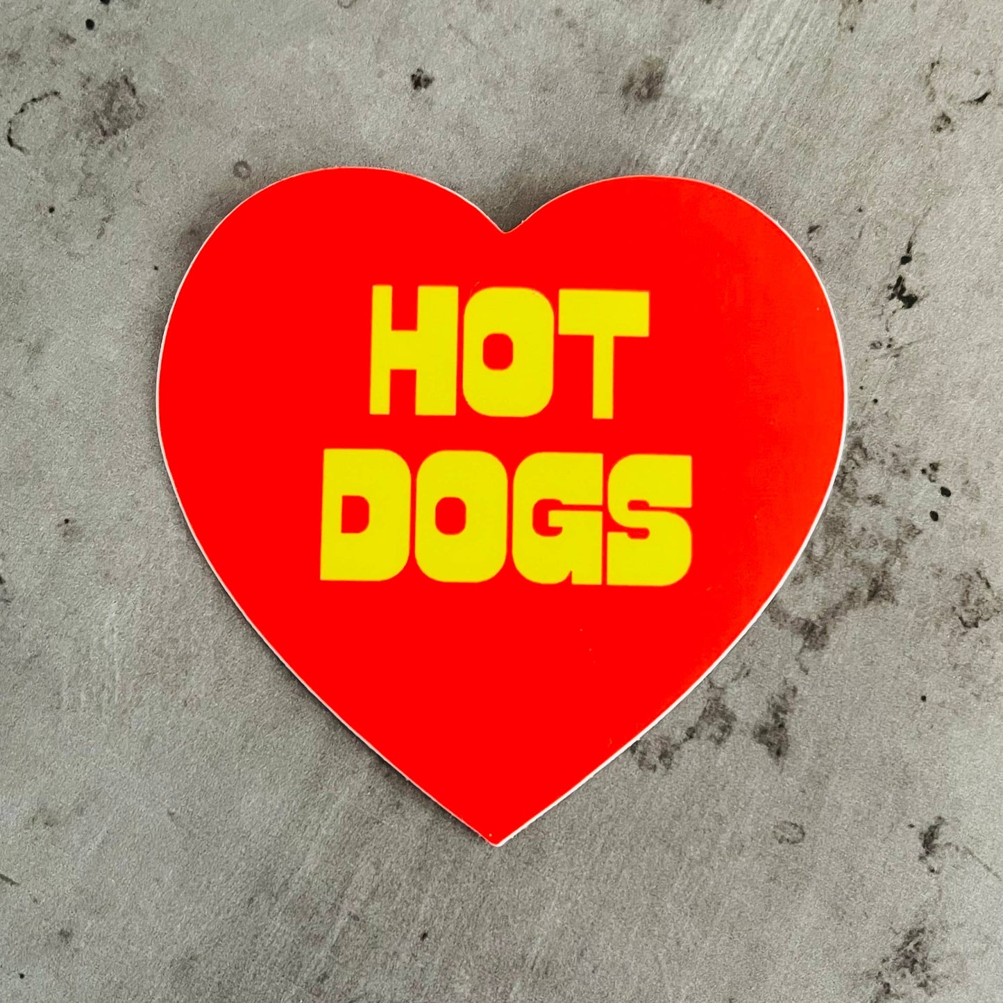 Hot dogs Heart Sticker