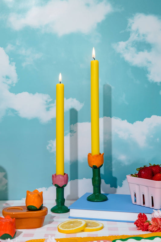 Candle Holder Set, Flowers