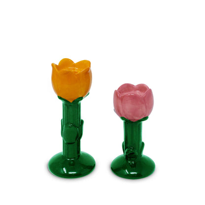 Candle Holder Set, Flowers