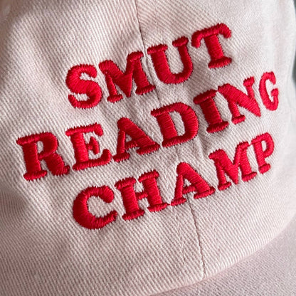 Smut Reading Champ Baseball Cap Dad Hat bookish bookstore 