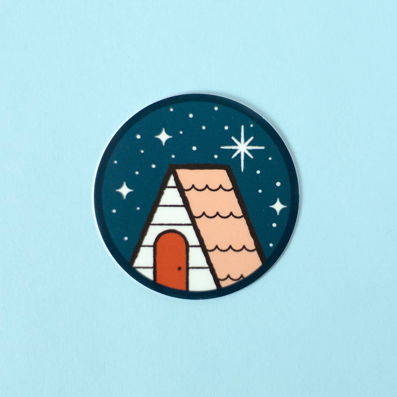 Cabin under the stars Sticker