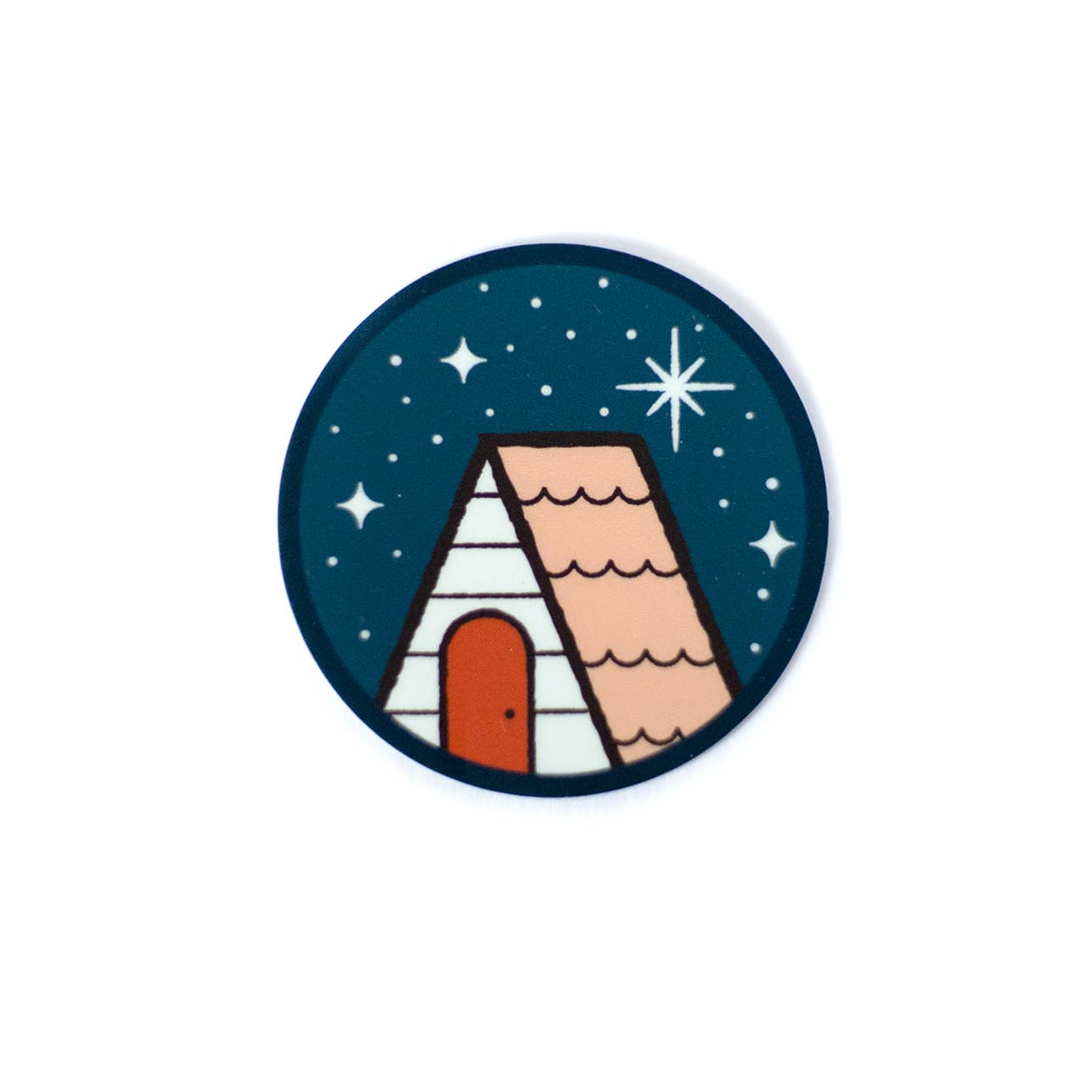 Cabin under the stars Sticker