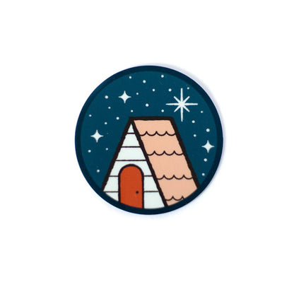 Cabin under the stars Sticker