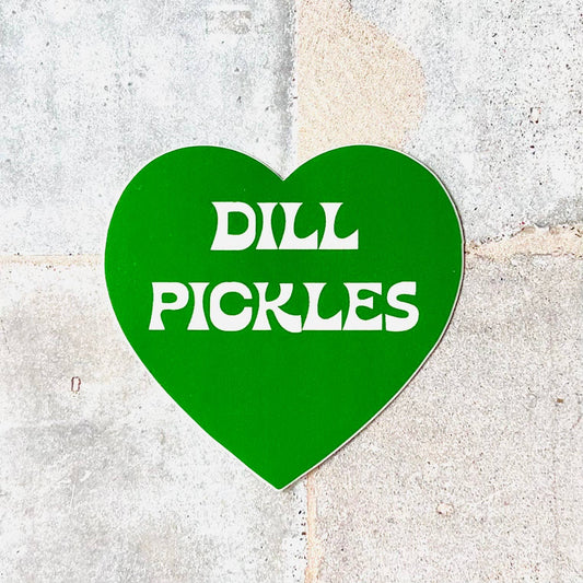 Dill Pickles Heart Sticker