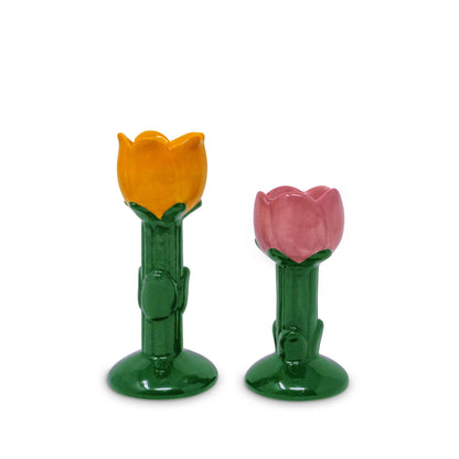 Candle Holder Set, Flowers