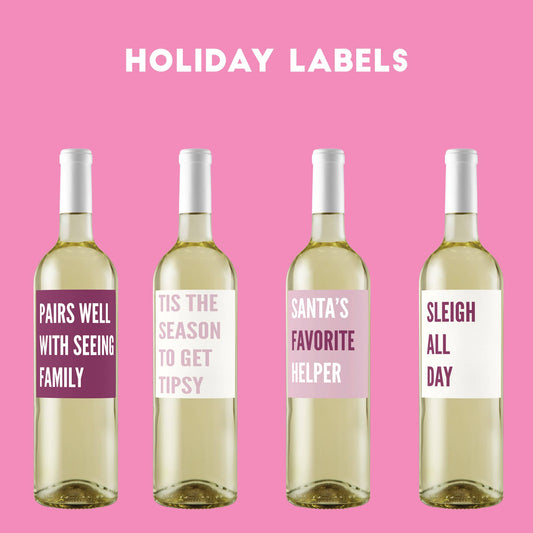 Holiday Wine Labels