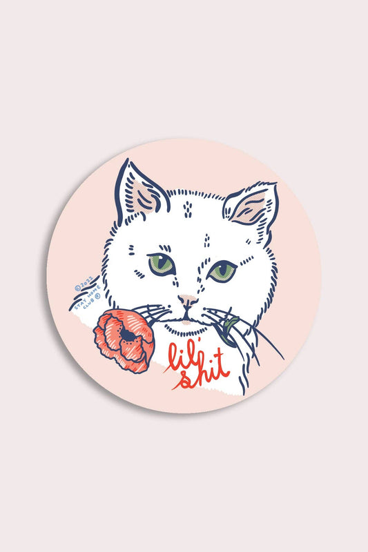 Lil' Shit Cat Sticker